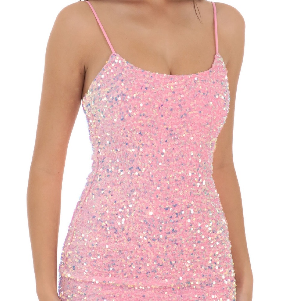 Lucy in the sky pink sparkly dress!!